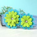Blue Green Felt Daisy