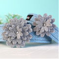 Heather Gray Felt Daisy