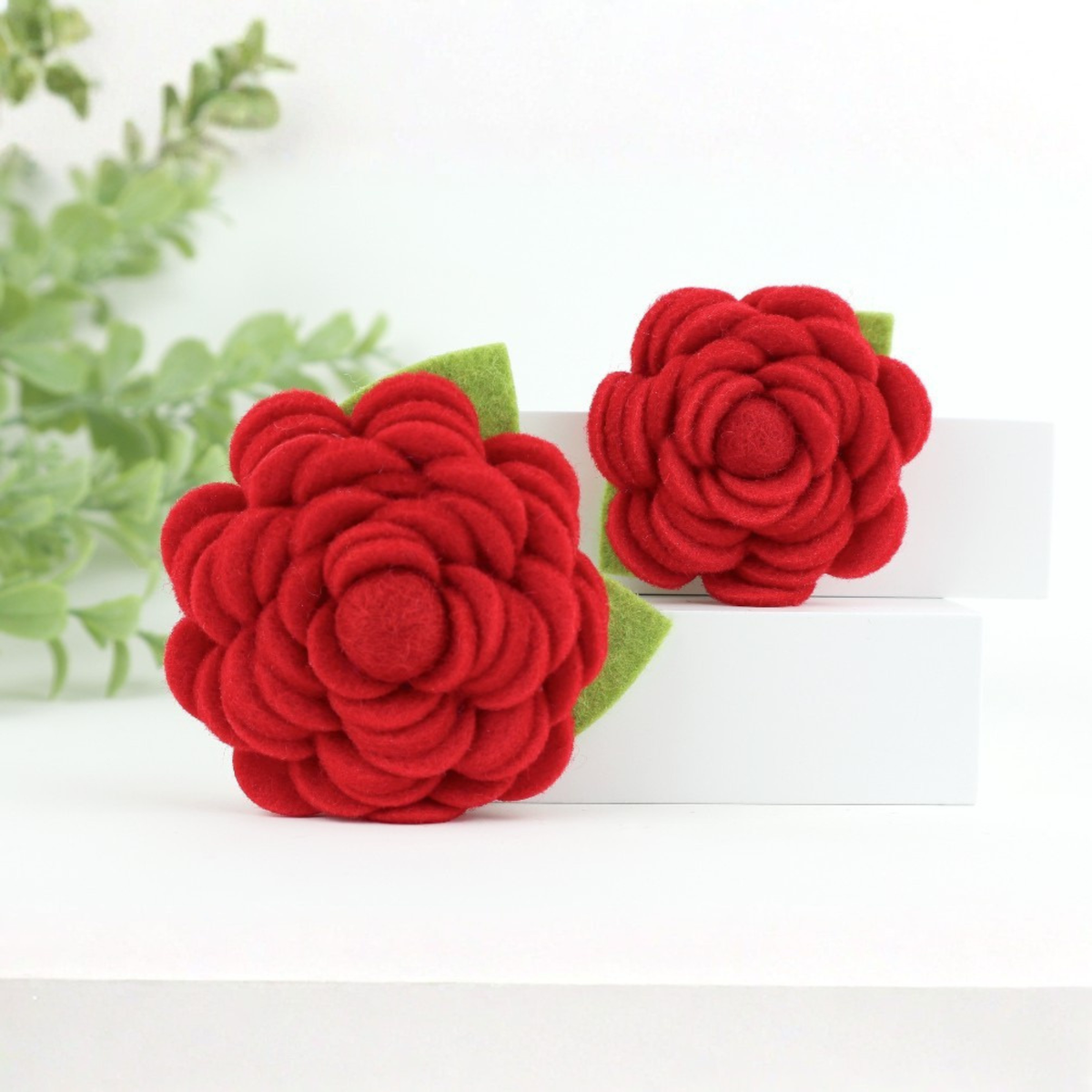 Red Felt Bloom