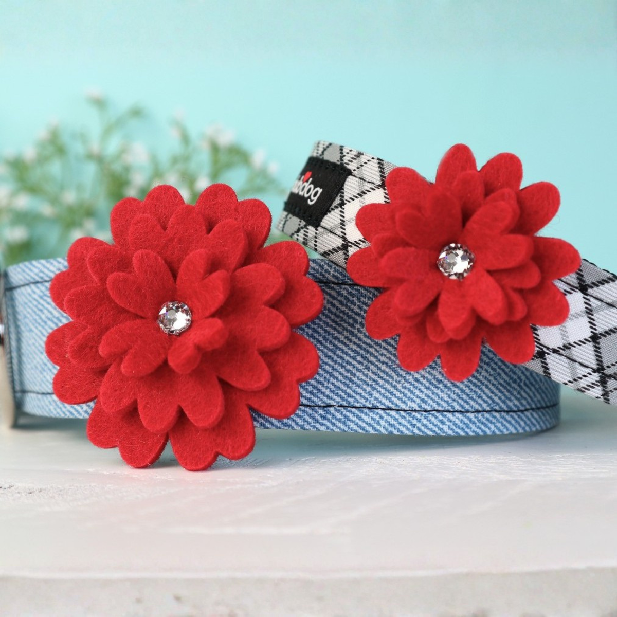 Red Felt Daisy