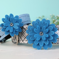 Sea Blue Felt Daisy